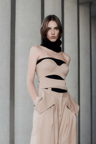 ANDREADAMO - FLANNEL CUT-OUT CORSET