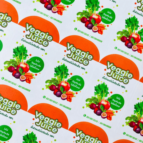 สติ๊กเกอร์ PVC ขาวเงา