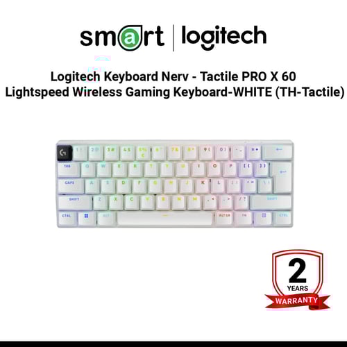 Logitech Keyboard Nerv - Tactile PRO X 60 Lightspeed Wireless Gaming Keyboard-WHITE (TH-Tactile)