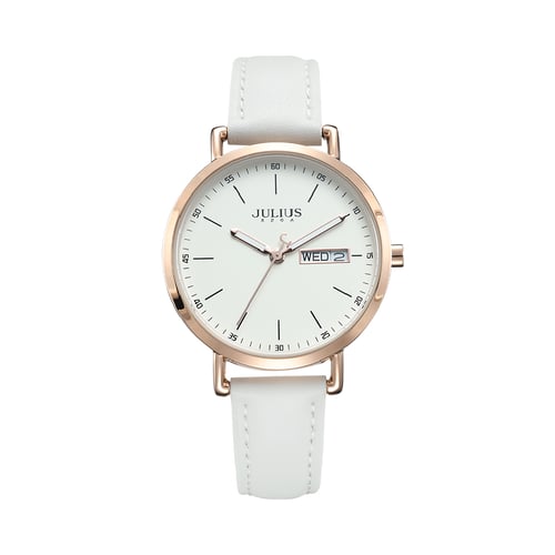 นาฬิกา Julius JA-1381 A สายหนัง สีขาว