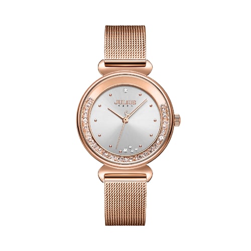 นาฬิกา Julius JA-1224 E สายสแตนเลสถัก สีโรสโกลด์