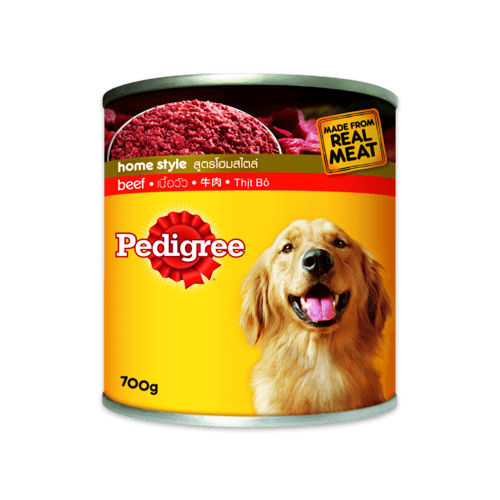 [MANOON] PEDIGREE Can Beef เพดดิกรี อาหารเปียกสุนัขแบบกระป๋อง สูตรเนื้อวัว ขนาด 700 กรัม (12 กระป๋อง)