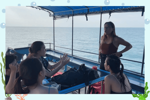 เรียนดํานํ้าบนเรือ 