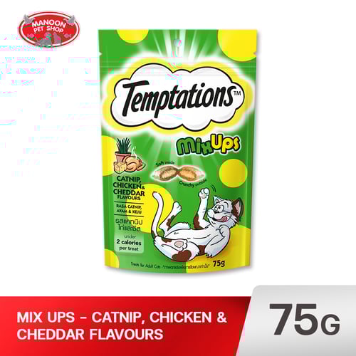 Temptations  มิกซ์อัพ รสแคทนิป ไก่ และชีส 75g. (1x12)