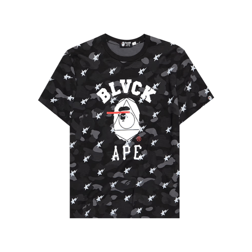 A BATHING APE X BLACK SCALE T-SHIRT BLACK CAMO