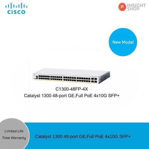 [C1300-48FP-4X] Cisco Catalyst 1300 48-port GE, Full PoE, 4x10G SFP+