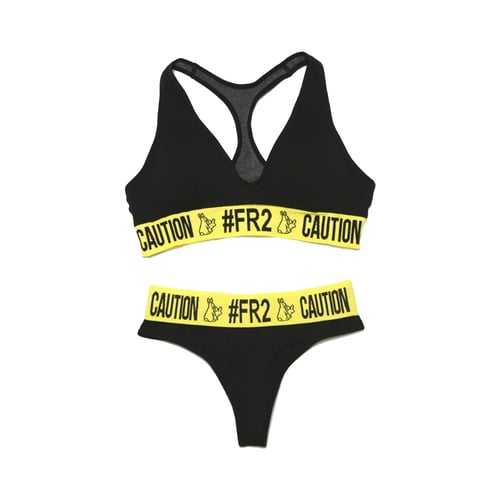 FR2 BRA AND THONG SET BLACK
