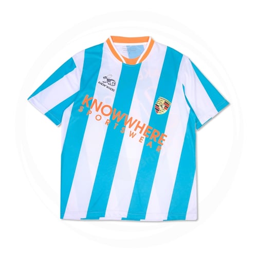 KNOWWHERE STUDIO KNOW WHERE FOOTBALL JERSEY BLUE/WHITE
