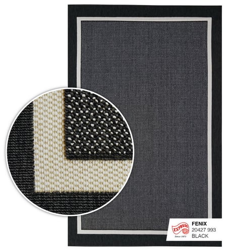 FENIX (S) RUG 20427 993 S 80x150 cm. BLACK