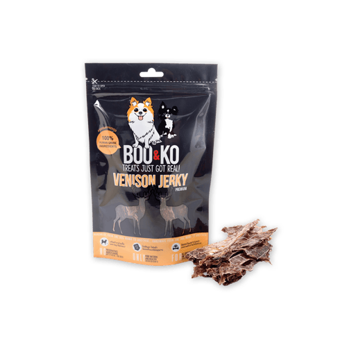 [MANOON] BOO&KO  Venison Jerky บูแอนด์โค เนื้อกวางอบแห้งสำหรับสุนัข ขนาด 50 กรัม