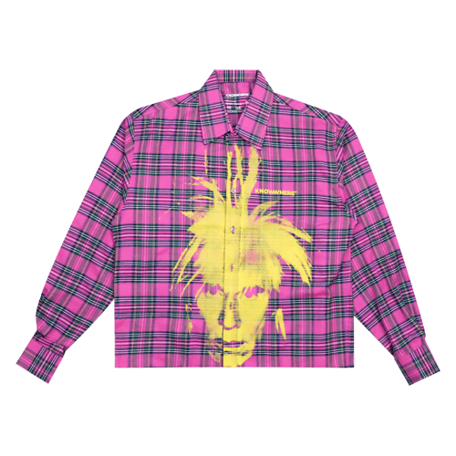 KNOWWHERE STUDIO FLANNEL POP ART SHIRT MAGENTA