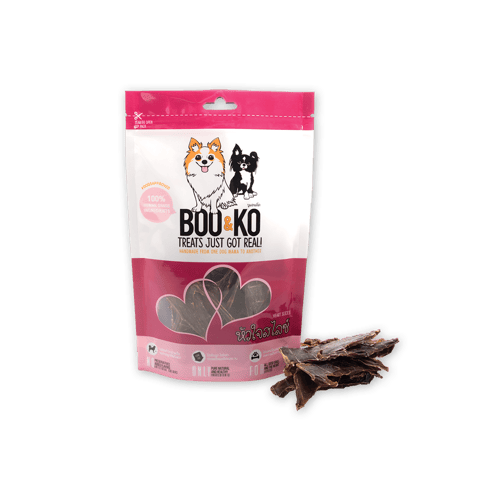 BOO&KO Heart Slices บูแอนด์โค หัวใจอบแห้งสำหรับสุนัข ขนาด 50 กรัม