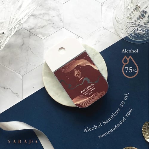 ? สเปรย์แอลกอฮอล์พกพา75% 50 ml เติมได้!! ห้อยคอ ห้อยกระเป๋า  ละมุนผิว รุ่น GALAXY Alcohol Spray 50 ml by NaradaAsia
