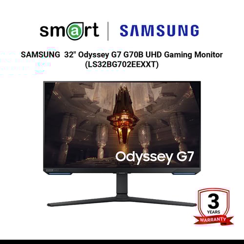 จอมอนิเตอร์  SAMSUNG&nbsp; 32" Odyssey G7 G70B UHD 4K 144Hz Gaming Monitor (IPS, HDMI, DP, SPK) - LS32BG702EEXXT