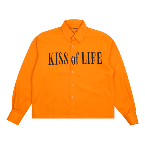 KNOWWHERE STUDIO KISS OF LIFE SHIRT ORANGE