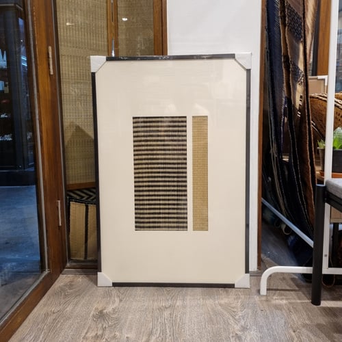 Woven artwork Stripe black L04A