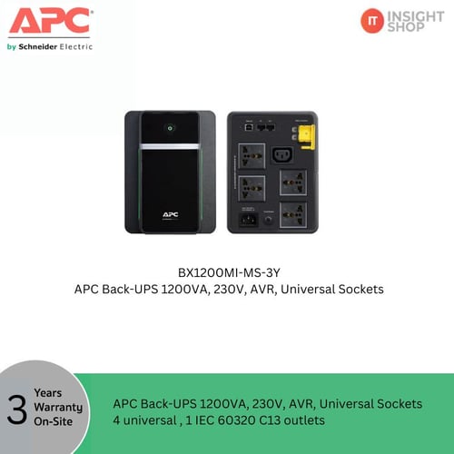 เครื่องสำรองไฟ UPS BX1200MI-MS-3Y