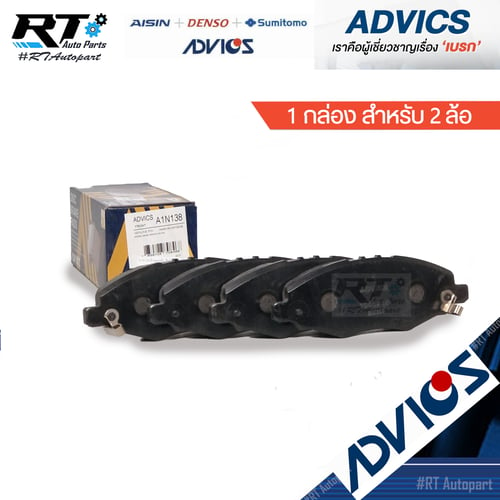 Advics ผ้าดิสเบรคหน้า Toyota Innova TGN40 ปี04-14 / A1N138