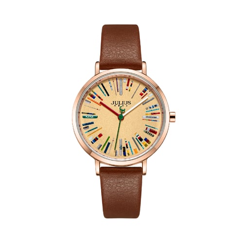 นาฬิกา Julius JA-1386D สายหนัง สีน้ำตาล