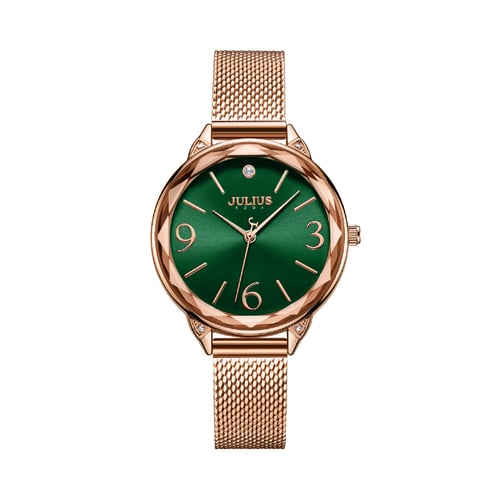 นาฬิกา Julius JA-1210 C สายสแตนเลสถัก สีโรสโกลด์