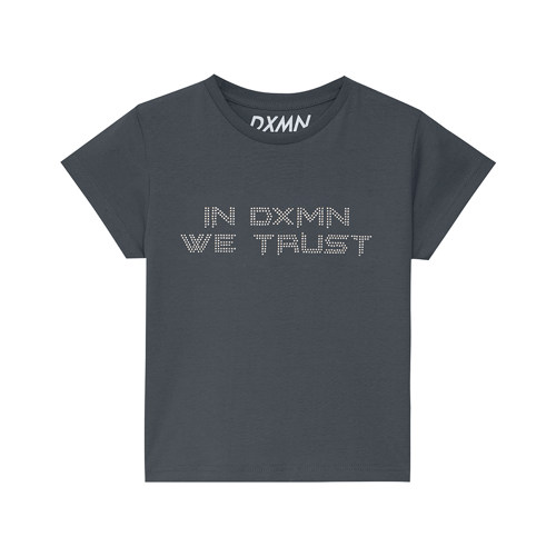 DXMN IN DXMN WE TRUST BABY TEE GREY