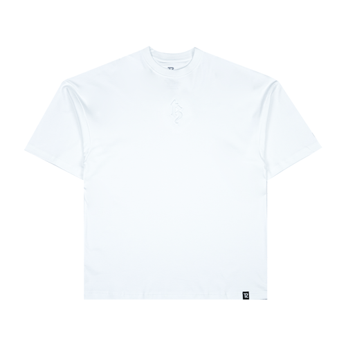 TZ WORLDWIDE M-BOSSED LOGO OVS T-SHIRT WHITE