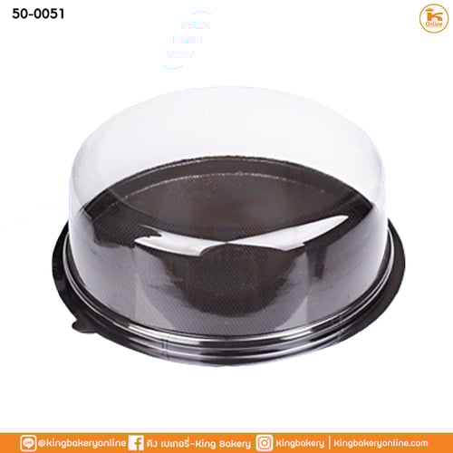 กล่องเค้กพลาสติก 1 ปอนด์ น้ำตาล (1ห่อx50ใบ)