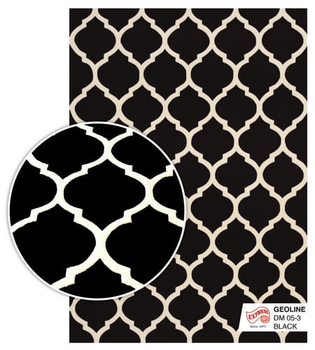 GEO LINE (M) RUG DM 05-3 M 120x170 cm. BLACK (PRE-ORDER)