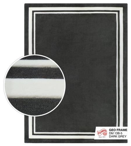 พรมรุ่น GEO FRAME (L) DM 13B-5 L 160x230 ซม. DARK GREY (พรีออเดอร์)