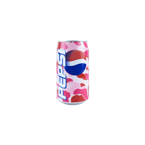 A BATHING APE X PEPSI COLA ABC NIGO CANS PINK CAMO