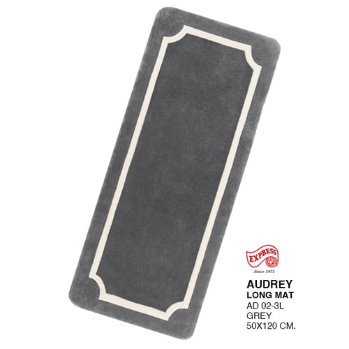 พรมรุ่น AUDREY MAT (LM) AD02-1 LM 50x120 ซม. GREY (พรีออเดอร์)