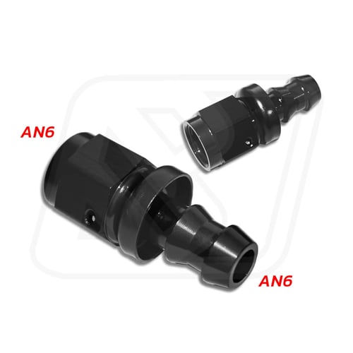 Billion ข้อต่อตรง AN6 ตัวเมีย ออกหางปลา (BLUE/BLACK)