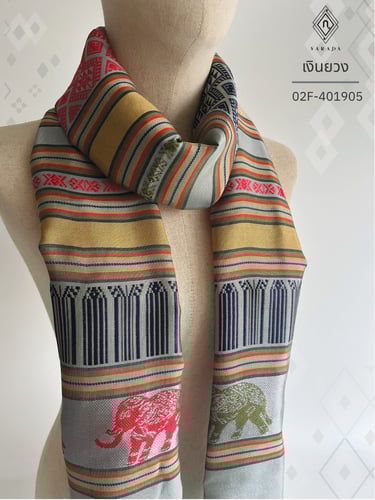 ผ้าพันคอเสน่ห์ไทย เงินยวง - 02F-401905