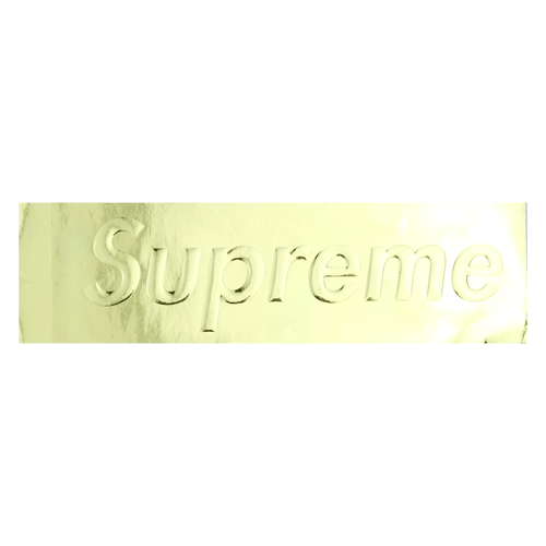SUPREME EMBOSSED METALLIC BOX LOGO STICKER GOLD