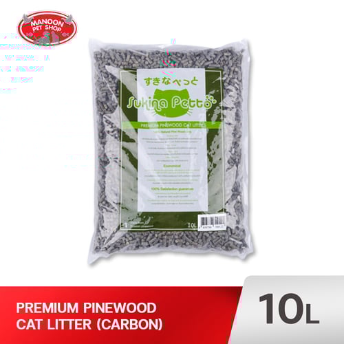 Sukina Petto ทรายแมว PINEWOOD CARBON 10L.