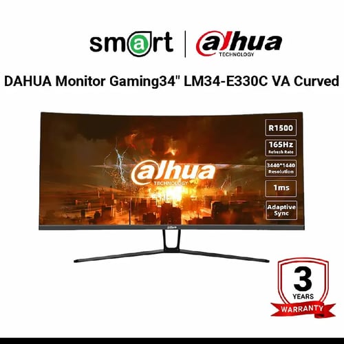 จอมอนิเตอร์  DAHUA Monitor Gaming34" LM34-E330C VA Curved