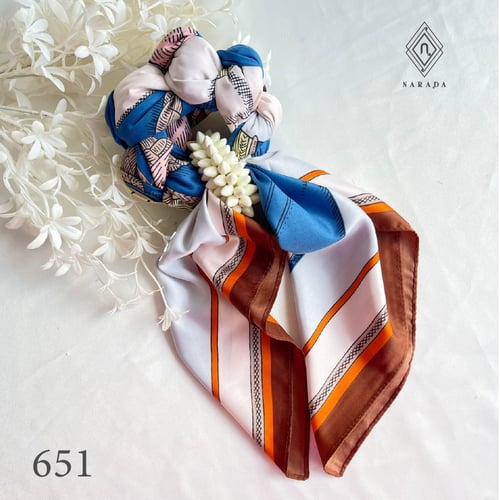 พวงมาลัยวันแม่ ของขวัญวันแม่ พวงมาลัยผ้า MN10