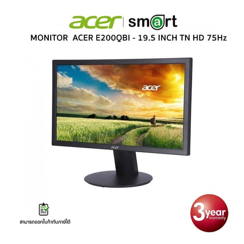 จอมอนิเตอร์ MONITOR  ACER E200QBI - 19.5 INCH TN HD 75Hz