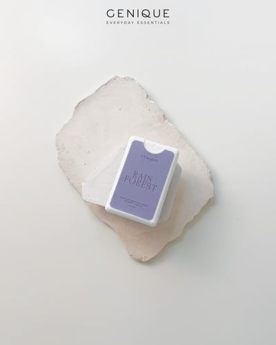 Genique spray alcohol สเปรย์แอลกอฮอล์ แบบการ์ด | Rain Forest สีม่วง