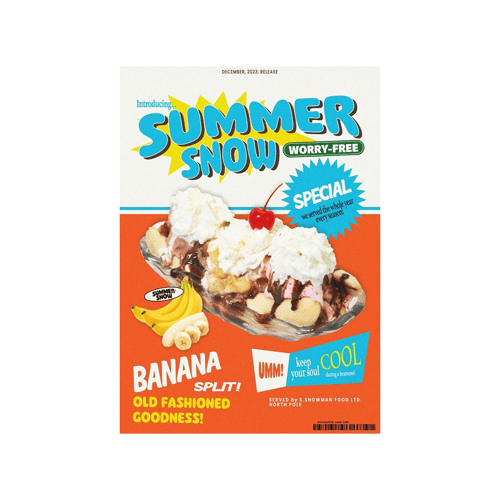 SUMMER SNOW BANANA SPLIT POSTER