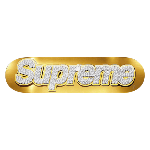 SUPREME BLING BOX LOGO SKATEBOARD DECK GOLD