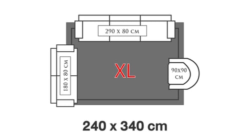 พรมไซส์ XL (240x340 ซม.)