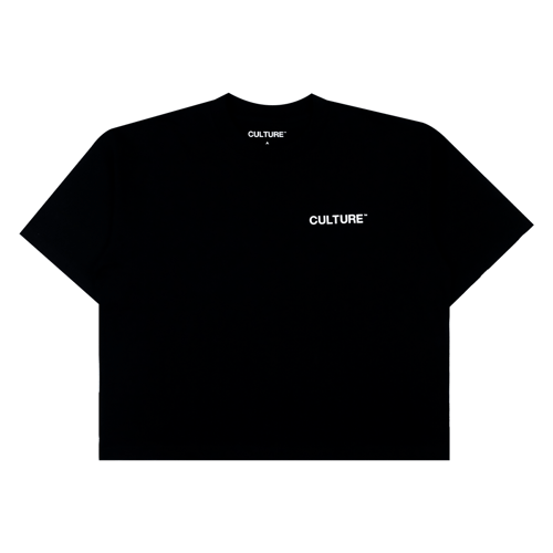 V.A.C CULTURE ESSENTIAL OVERSIZED CROPPED T-SHIRT BLACK