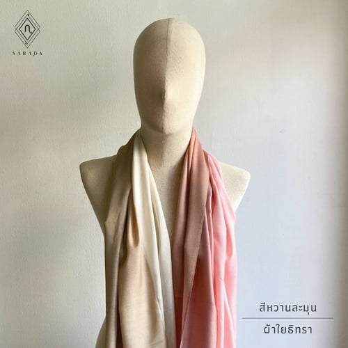 Scarf and Shawl_Titra 4 color : Pink and Silver