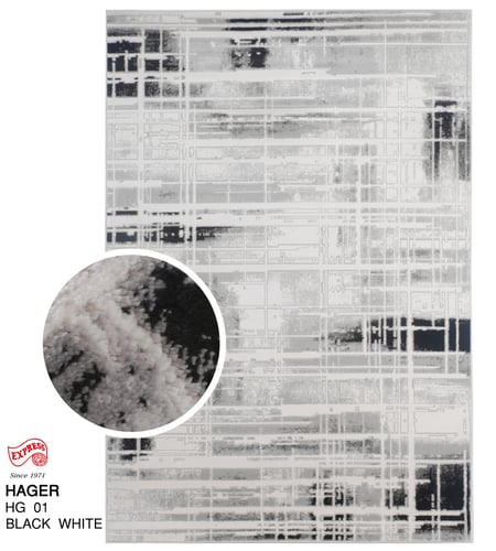 HAGER (XXL) HG01 XXL 300x400 CM. BLACK WHITE