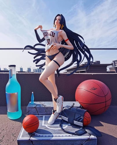 ขาว Boa Hancock x Slam Dunk Double SS (มัดจำ) [[SOLD OUT]]