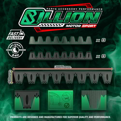 Billion ยางกันกระแทกกันรอย ลิ้นหน้า + กันชน (Front Bumper Lip Protector)