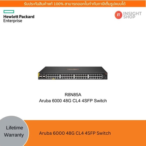 [R8N85A] Aruba 6000 48G PoE(370W),4SFP (1G) Switch
