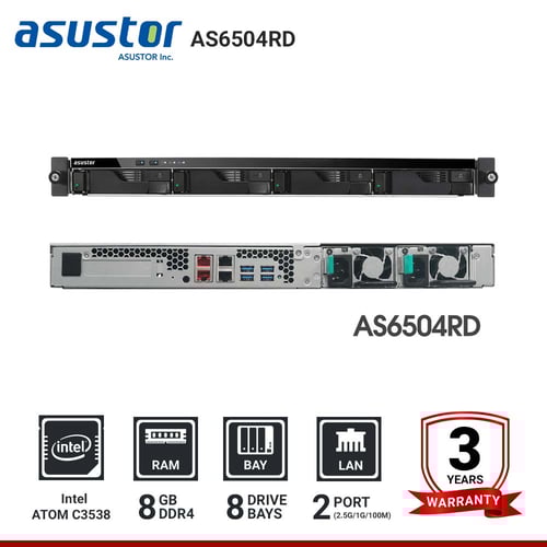 Asustor Lockerstor  AS6504RS/AS6504RD 4-Bay  1U Rack 