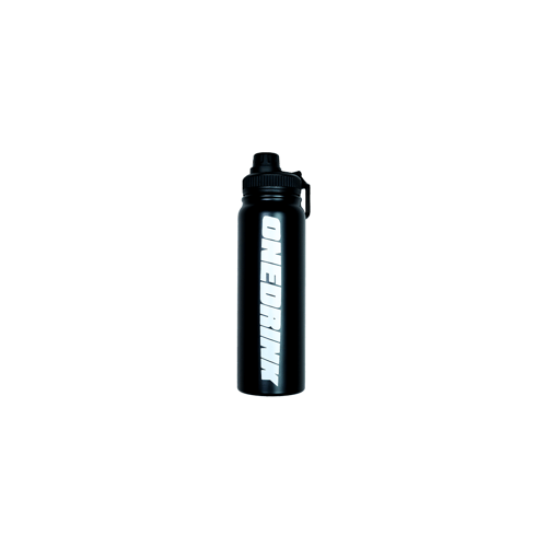 ONE DRINK AND WE GO HOME SPORT BOTTLE BLACK